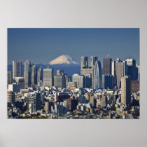 Tokyo, Shinjuku District Skyline, Mount Fuji,