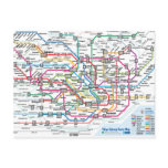 Tokyo Subway Map Postcard
