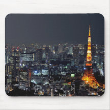 Tokyo Tower by Night Mousepads