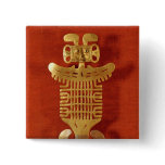 Tolima ornament in the form of a human-headed pinback buttons