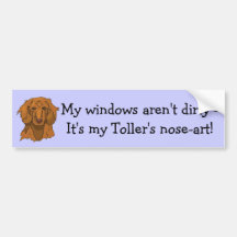 Toller Nose Bumper Stickers