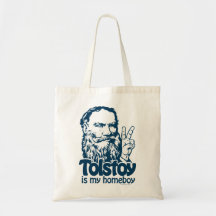 Tolstoy Is My Homeboy Tote Canvas Bag
