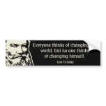 Tolstoy Quote Bumper Sticker bumper stickers