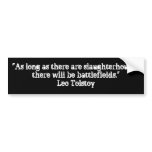 Tolstoy Vegetarian Quote bumper stickers