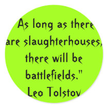 Tolstoy Vegetarian Quote Sticker