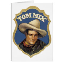 Tom Mix Cigar Label Greeting Card