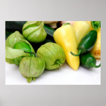 Tomatillo And Chilli Peppers Print