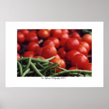 Tomato and Beans at the market Poster