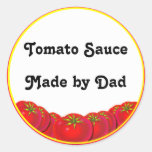 Tomato Sauce Personalizable Custom Canning Labels Stickers