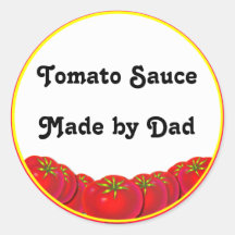 Tomato Sauce Personalizable Custom Canning Labels Stickers