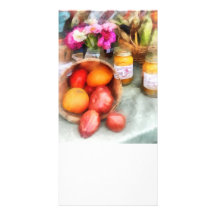 Tomatoes and Peaches Personalized Photo Card