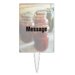 Tomatoes and String Beans in Canning Jars Rectangular Cake Picks