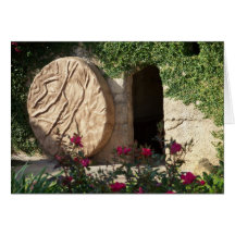 Tomb of Christ Risen Jesus Christian Notecard Art