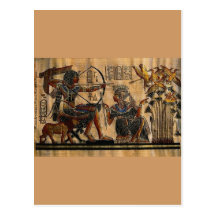 Tomb Painting on Papyrus Postcard