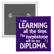 Tombstone Diploma Button