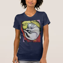 Tomcat On A Yellow Cushion By Marc Franz Tee Shirt