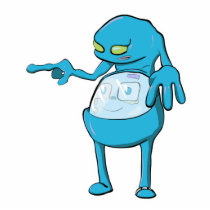 tommy tummy inside lumpy monster blue acrylic cut out