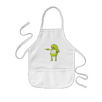 tommy tummy inside lumpy monster green apron