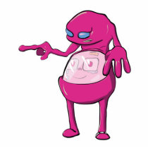 tommy tummy inside lumpy monster pink photo sculpture
