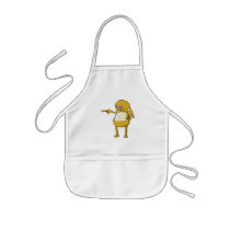 tommy tummy inside lumpy monster yellow orange aprons
