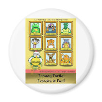 Tommy Turtle: Exercise is Fun!  Back cover magnets