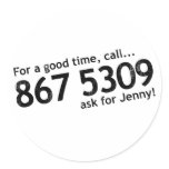 Tommy Tutone 867 5309 Sticker
