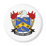 Tompkins Family Crest Fridge Magnet