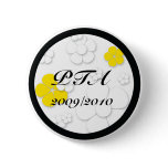 Tone-on-Tone Flower Products in Black and Yellow Button