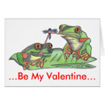 " Tongue Tied Frogs " Card