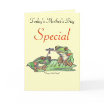Tongue Tied Frogs...Mother's Day Card... Card
