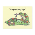 " Tongue Tied Frogs " Postcard