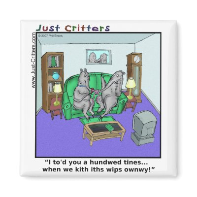 Tongue-Tied Magnets by JustCritters