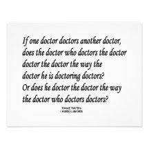 Tongue Twister Doctor Doctors Another Doctor Custom Announcements