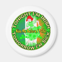 Tonight Irish Puke Lass Fridge Magnet