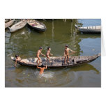 Tonle Sap-Boys playing in Water Greeting Card