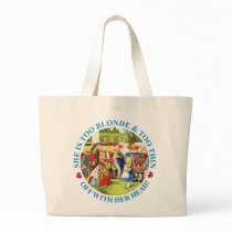 TOO BLONDE & TOO THIN - OFF WITH HER HEAD! CANVAS BAG