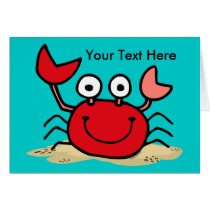 Too Cute Crab Custom Card