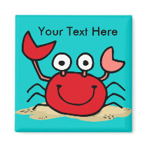 Too Cute Crab Custom Magnet