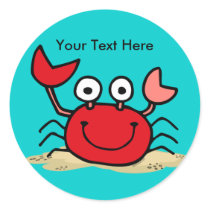 Too Cute Crab Custom Sticker