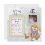 Too Cute Puppy, Monogrammed Baby Shower Invitation