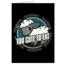 Too Cute to Eat Sheep Greeting Cards
