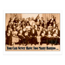 Too Many Banjos Postcard