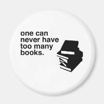 too many books magnet