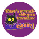 TOO MANY CATS stickers