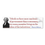 Too many government parasites bumper stickers
