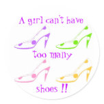 Too Many Shoes sticker