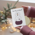 Too Much Wine Christmas Card