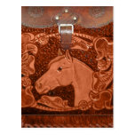 Tooled Leather "Horse" Western Postcard