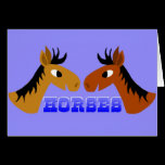 Toon horses cards