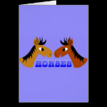 Toon horses cards